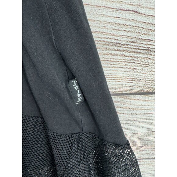 Tripp NYC Daang Goodman Fit and Flare Goth Fishnet Dress Women's Small Black - Picture 7 of 13